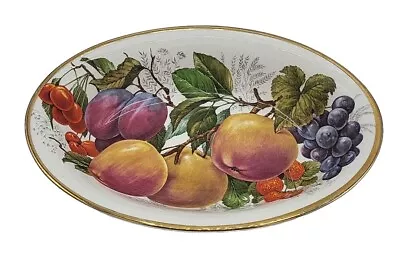 Buy Vintage Argyle Gold Rimmed Oval Fruit Bowl • 12£