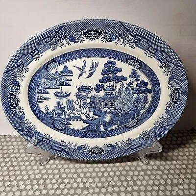 Buy Churchill England Bone China Blue  Willow  Oval Serving Plate/ Platter • 13.51£