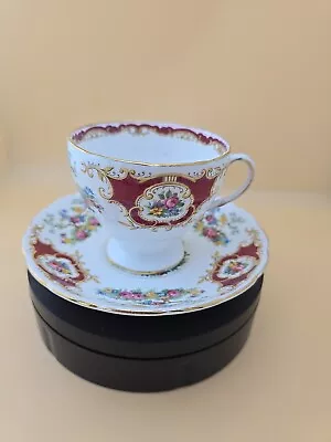 Buy Vintage Foley EB Broadway Red Floral Bird Pattern Tea Cup And Saucer  • 8£