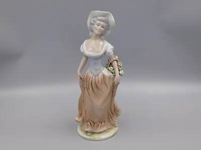 Buy Lladro Type Tengra 11 1/2  Figurine Of A Lady Carrying A Basket Of Flowers • 9.99£