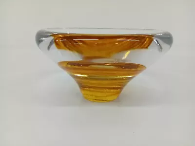 Buy Sarah Peterson Caithness Amber Glass Bowl - H97 • 20£