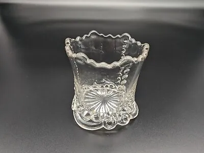 Buy Vintage Clear Glass Bead & Scroll Spooner 2.5  Victorian Glass Candle Holder • 7.56£