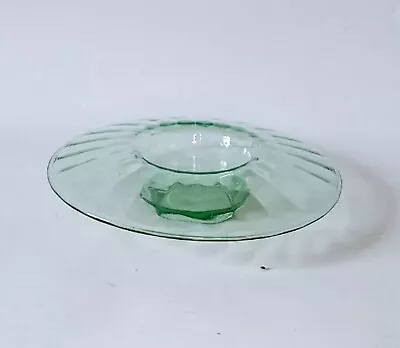 Buy Davidson Green Glass Flat Edge Posy Flower Bowl Vase  • 20£