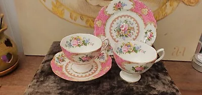 Buy Vintage Royal Albert Lady Carlyle Tea Cup, Saucer And Side Plate Trio • 15£