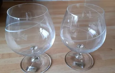 Buy 2 X Galway Living Irish Lead Crystal Brandy Glasses In Belleek  Pattern - Signed • 19.99£