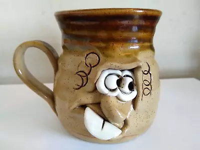 Buy Vintage Pretty Ugly Pottery Mug 1980s Made In Wales Approx. 9.6cm High • 9.99£