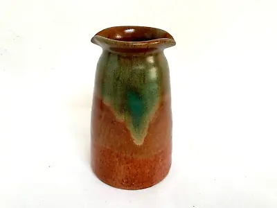 Buy Upchurch Studio Pottery Green Orange Red Glazed Vase / Pourer Jug • 24.95£