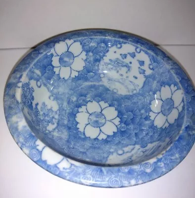 Buy Antique Japanese Blue And White Porcelain Pottery Hand Made Bowl 6.5 X2.25   • 48.02£