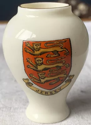 Buy Vintage W.H. Goss Crested China Ostend Vase. Jersey Crest. VGC. • 3.99£