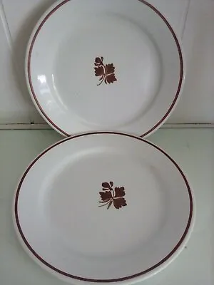 Buy 2 Tea Leaf Royal Ironstone Alfred Meakin England Vtg Dinner Plates 8.75  White • 23.62£