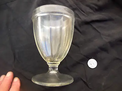 Buy Clear Glass Footed Drinking Or Jelly Glass With Fluted Sides Circa 1920's-1930's • 6.23£