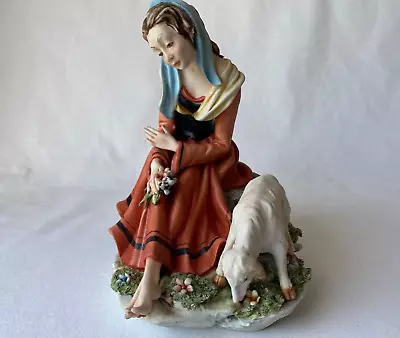 Buy Capodimonte Italian Porcelain Figurine By Cortese Lady With Lamb 326 • 101.65£