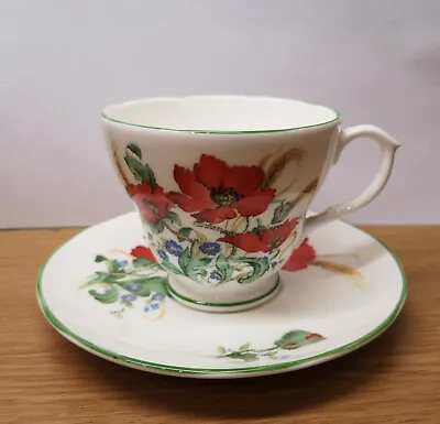 Buy Duchess Fine Bone China Tea Cup And Saucer Set. Poppies Poppy.  Vintage NEW • 15.99£