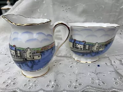 Buy VINTAGE ROYAL SUTHERLAND FINE BONE CHINA MILK AND SUGAR Lerwick, From The South • 8£
