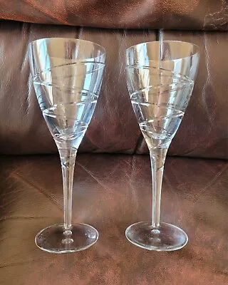 Buy Pair Of Large 9.5  Crystal Jasper Conran Aura Wine Glasses (With Imperfections) • 19.99£