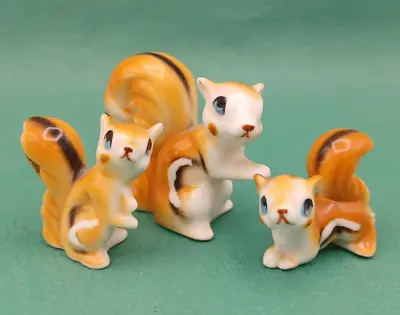 Buy Vintage Bone China SQUIRRELS Made In Japan Miniature Figurines Ornaments Kitsch • 9£