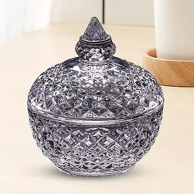 Buy Glass Jar With Lid Decorative Candy Bowl Food Storage Canister For Dried Fruit • 14.74£