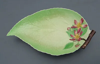 Buy Carlton Ware Art Deco Apple Blossom Shallow Leaf Bowl / Dish Shape 1614 Green • 9.99£