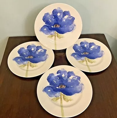 Buy Royal Stafford BLUE POPPY BLOOM  Floral 11  Dinner Plates 4 SET Dinnerware New • 56.62£