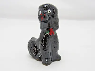 Buy Vintage Black Poodle Redware Pottery Dog Figurine Mid Century Japan • 14.17£