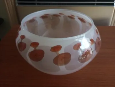 Buy British Art Glass - Karlin Rushbrooke  Jellyfish Bowl In White Perfect Condition • 50£