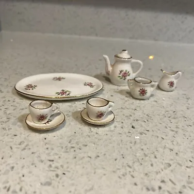 Buy Rose Pattern Miniature Tea/Coffee Set - 8 Pieces • 10.99£