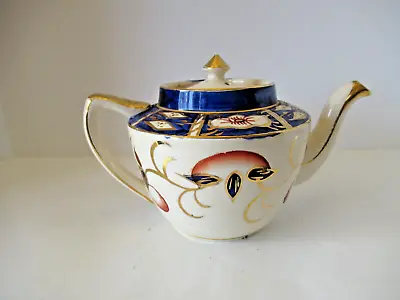 Buy Vintage Arthur Wood Porcelain Hand Painted Tea Pot Asian Motif Gold Accent 1950s • 81.64£