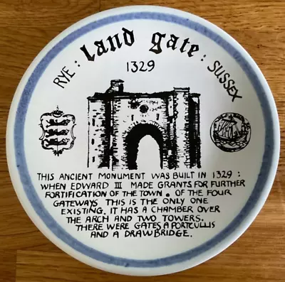 Buy Cinque Ports Pottery Ltd Trinket / Coin Dish Land Gate Rye 1329 Blue And White • 6£