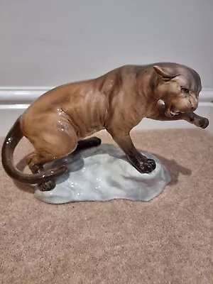 Buy BESWICK NO. 1702 Puma/Mountain Lion On Rock - Glossy-  Excellent Condition • 45£