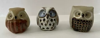 Buy Vintage Pottery Miniature Owls Figurines 1.2” • 12£