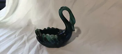 Buy Vintage Blue Mountain Pottery Green Ceramic Swan Planter Canada • 9.99£