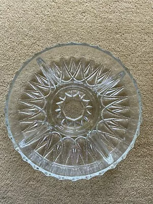 Buy Attractive Vintage Decorative Cut Glass Crudites Serving Bowl • 6.99£