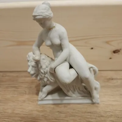 Buy Antique Parian Ware 'Una And The Lion' Miniature Figure Paperweight C1890. • 43.31£