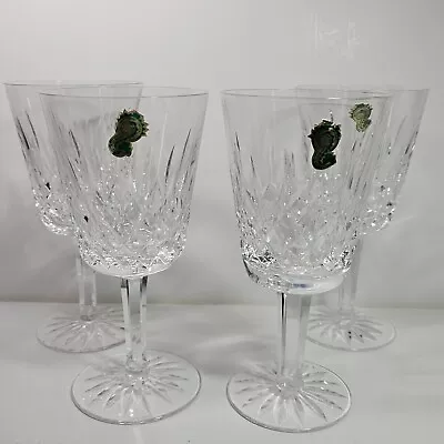 Buy Set Of 4 Signed Waterford Crystal LISMORE 6 7/8  Water/Wine Goblets Glasses • 81.64£