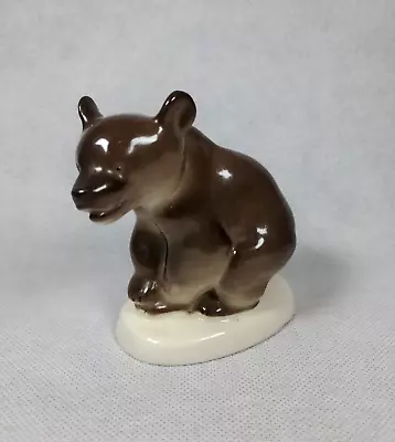 Buy USSR Russian Lomonosov Porcelain Pottery Vintage Brown Bear Figure • 12.95£