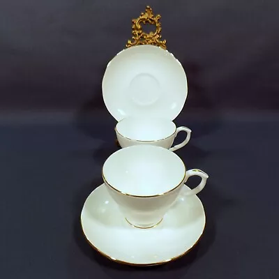 Buy Duchess White / Gold 2 Tea Cups And 2 Saucers • 14£