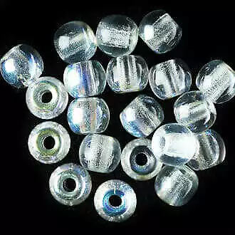 Buy 8mm Czech Pressed Glass Round Large Hole Spacer Beads - Hole:2mm • 1.99£