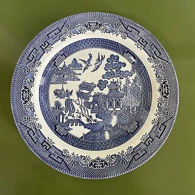 Buy Blue Willow Churchill England Dinner Plate Dishwasher Blue & White 10.25” • 8.64£