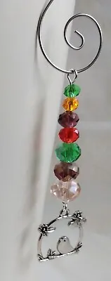 Buy Handmade Suncatcher Window/Plant Pot Bird On Branch Crystal Glass Beads • 4.45£