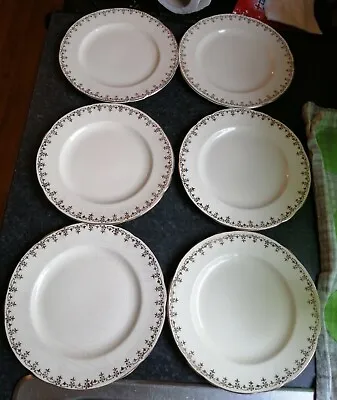 Buy 6 Alfred Meakin Ivory/cream Gold Trim Scallop Sides Plates Circa 1945 Lovely 7  • 16.99£