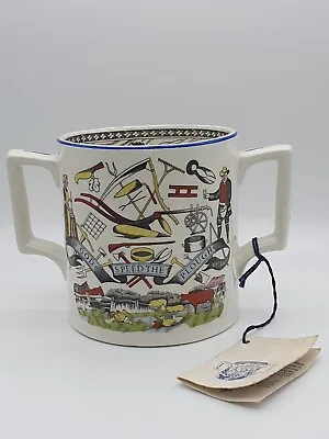 Buy Burleigh Ware Staffordshire Antique God Speed The Plough Double Handled Mug • 49.99£