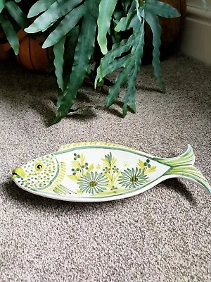 Buy Henriot Quimper Fish Plate Dish France Rare Green 30cm • 49.99£