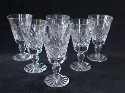 Buy A Set Of Six Royal Doulton Lead Crystal Sherry Glasses In The Rcd9 Cut Pattern • 29.99£