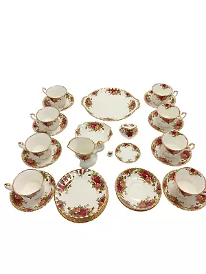 Buy Royal Albert 'Old Country Roses' Bone China Tea Set Floral Tableware Vintage  • 9.99£