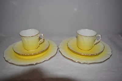 Buy Antique Foley Bone China Cups (2), Saucers (2), Plates 7” (2). • 24£