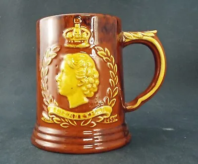 Buy Dartmouth Pottery Coronation 1953 Tankard - Queen Elizabeth II • 19.99£