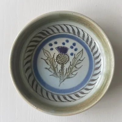 Buy Antique Buchan Portobello Scotland Pin Dish. Blue Thistle Design • 15£