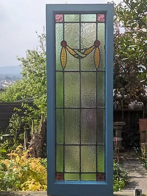 Buy Original Art Deco Stained Glass Window Panel • 430£