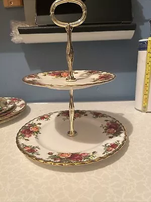 Buy Royal Albert  Bone China OLD COUNTRY ROSES 2 Tier Cake Stand - • 12£