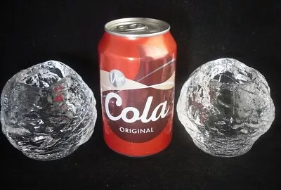 Buy Pair Of Kosta Boda Snowball Textured Glass Votive Tea Light Candle Holders • 19.99£